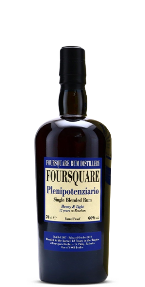 Foursquare 12 Year Old Plenipotenziario 2007 Velier Rum shadow.png