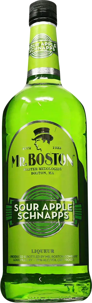 Mr. Boston Sour Apple Schnapps Liqueur, USA.png