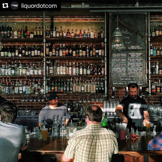 An amazing selection of spirits in a bar