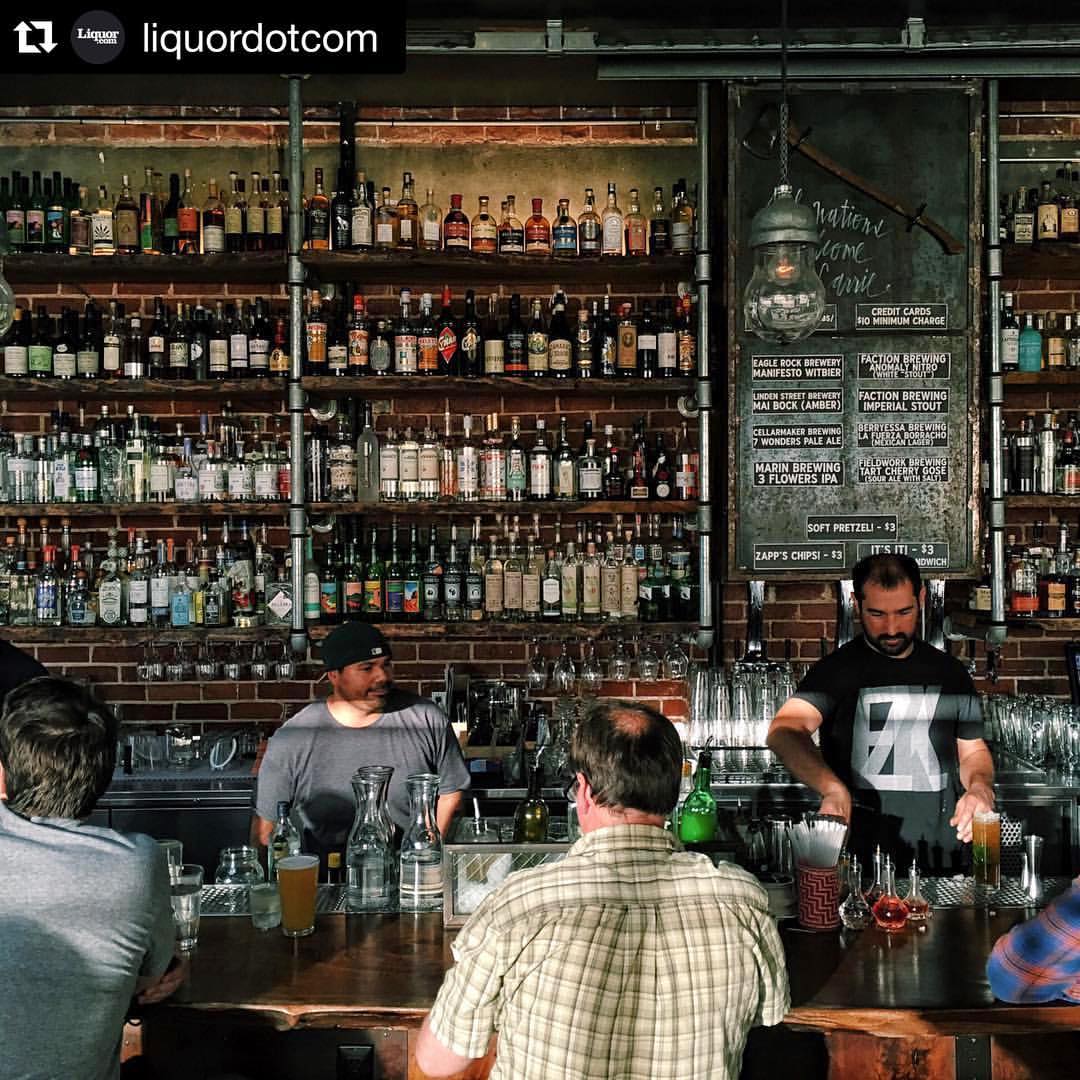 An amazing selection of spirits in a bar