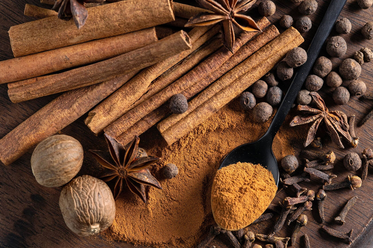 various spices for the perfect spiced rum