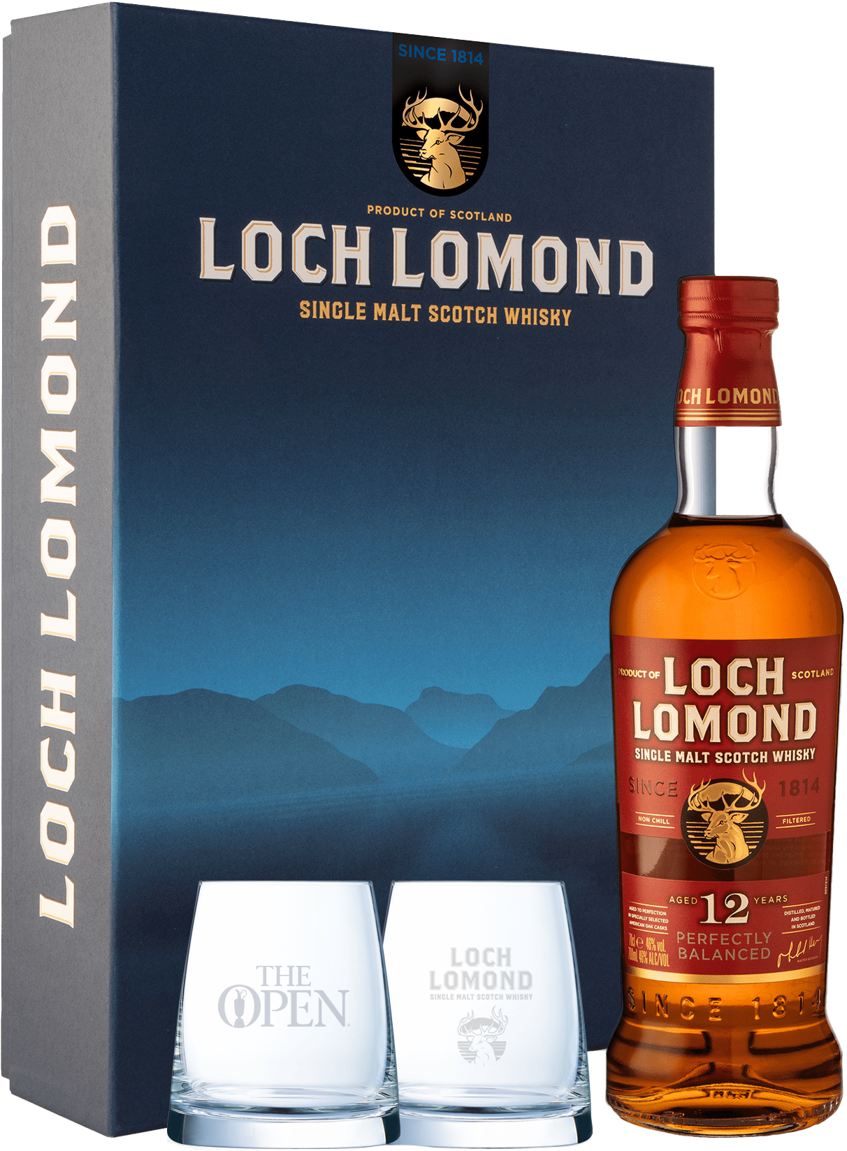 Loch Lomond 12 Year Old Single Malt Scotch Whisky & Glass Gift Set