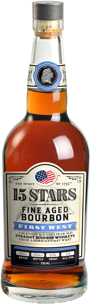 15 Stars First West Straight Bourbon Whiskey