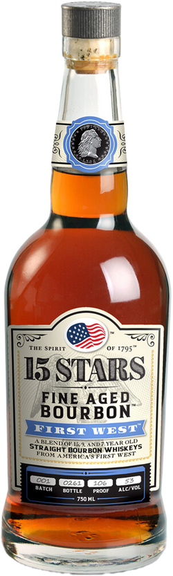 15 Stars First West Straight Bourbon Whiskey