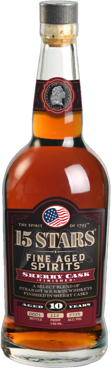 15 Stars Sherry Cask Finished 10 Year Old Straight Bourbon Whiskey