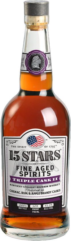 15 Stars Triple Cask II Straight Bourbon Whiskey