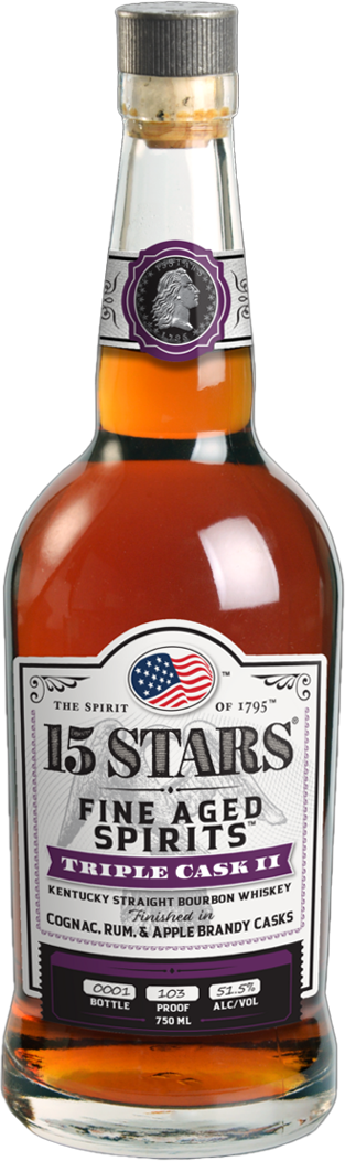 15 Stars Triple Cask II Straight Bourbon Whiskey