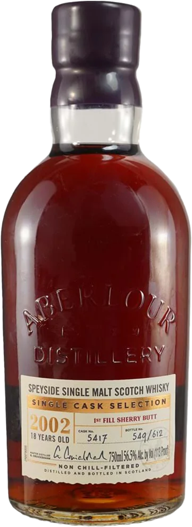 2002 Aberlour Single Cask Selection 18 Year Old Vintage Single Malt Scotch Whisky