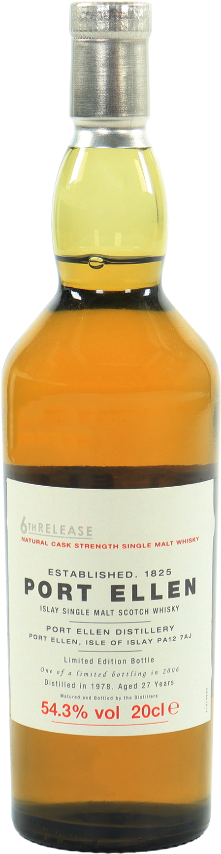Port Ellen 27 Year Old 1978 6th Release Single Malt Scotch Whisky (200mL)
