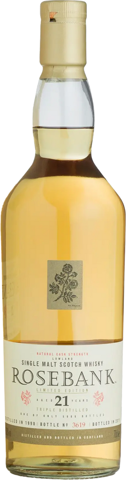 Rosebank 21 Year Old 1990 Vintage Single Malt Scotch Whisky (700mL)