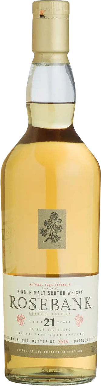 Rosebank 21 Year Old 1990 Vintage Single Malt Scotch Whisky (700mL)