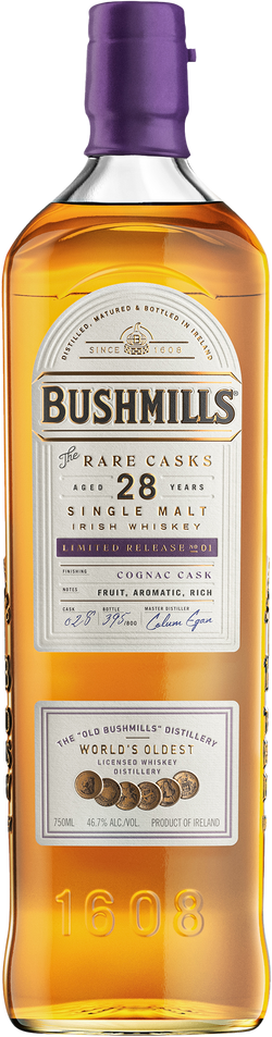 Bushmills 28 Year Old Single Malt Cognac Cask Whiskey
