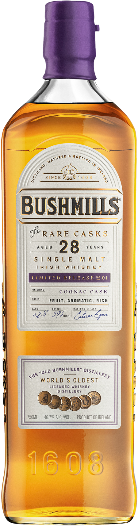 Bushmills 28 Year Old Single Malt Cognac Cask Whiskey
