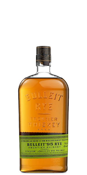 Old Bulleit Bourbon Frontier Whiskey Empty 1 Liter Bottle