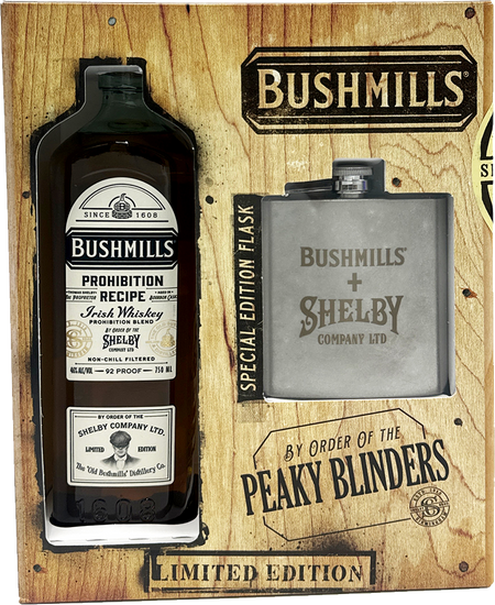 Bushmills Prohibition Recipe x Peaky Blinders Irish Whiskey with Flask