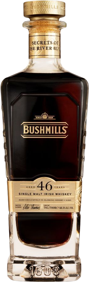 Bushmills 46 Year Old: Secrets of the River Bush Irish Whiskey (700mL)