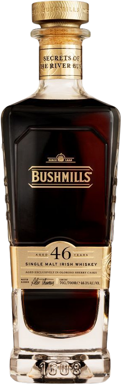 Bushmills 46 Year Old: Secrets of the River Bush Irish Whiskey (700mL)