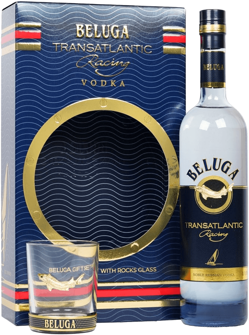 Beluga Transatlantic Racing Noble Vodka Gift Set with Glasses