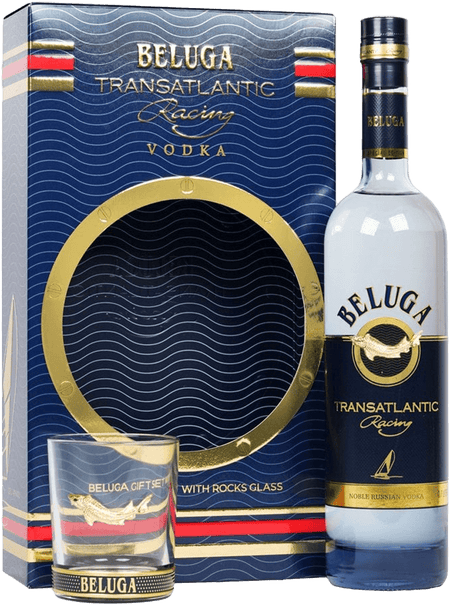 Beluga Transatlantic Racing Noble Vodka Gift Set with Glasses