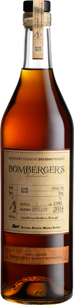 Bomberger's Declaration Small Batch 2024 Release Kentucky Straight Bourbon Whiskey