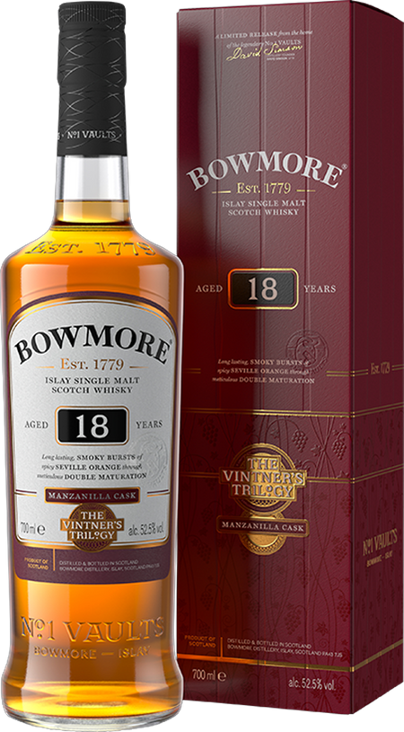 Bowmore 'Vintner's Trilogy' Manzanilla Cask 18 Year Old Single Malt Scotch Whisky