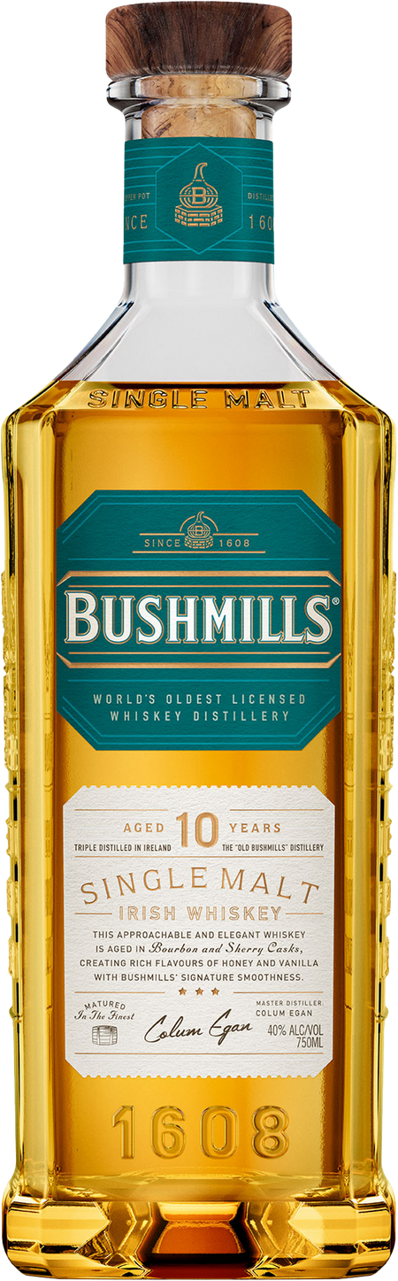 Bushmills 10 Year Old Single Malt Irish Whiskey