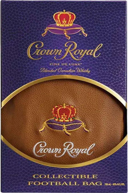 Crown Royal Fine Deluxe Blended Canadian Whisky with Football Bag