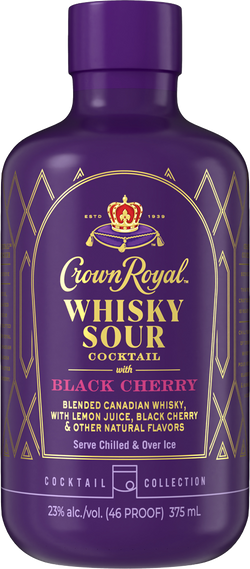 Crown Royal Black Cherry Whisky Sour Cocktail (375mL)