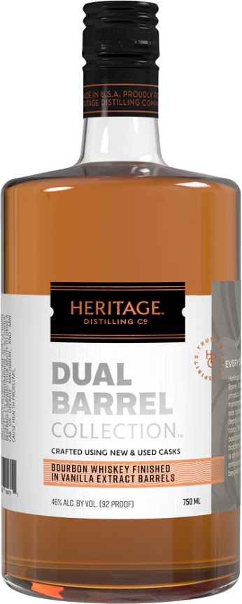 Heritage Distilling Dual Barrel Vanilla Bourbon Whiskey