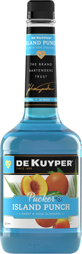 De Kuyper Pucker Island Blue Punch Schnapps Liqueur