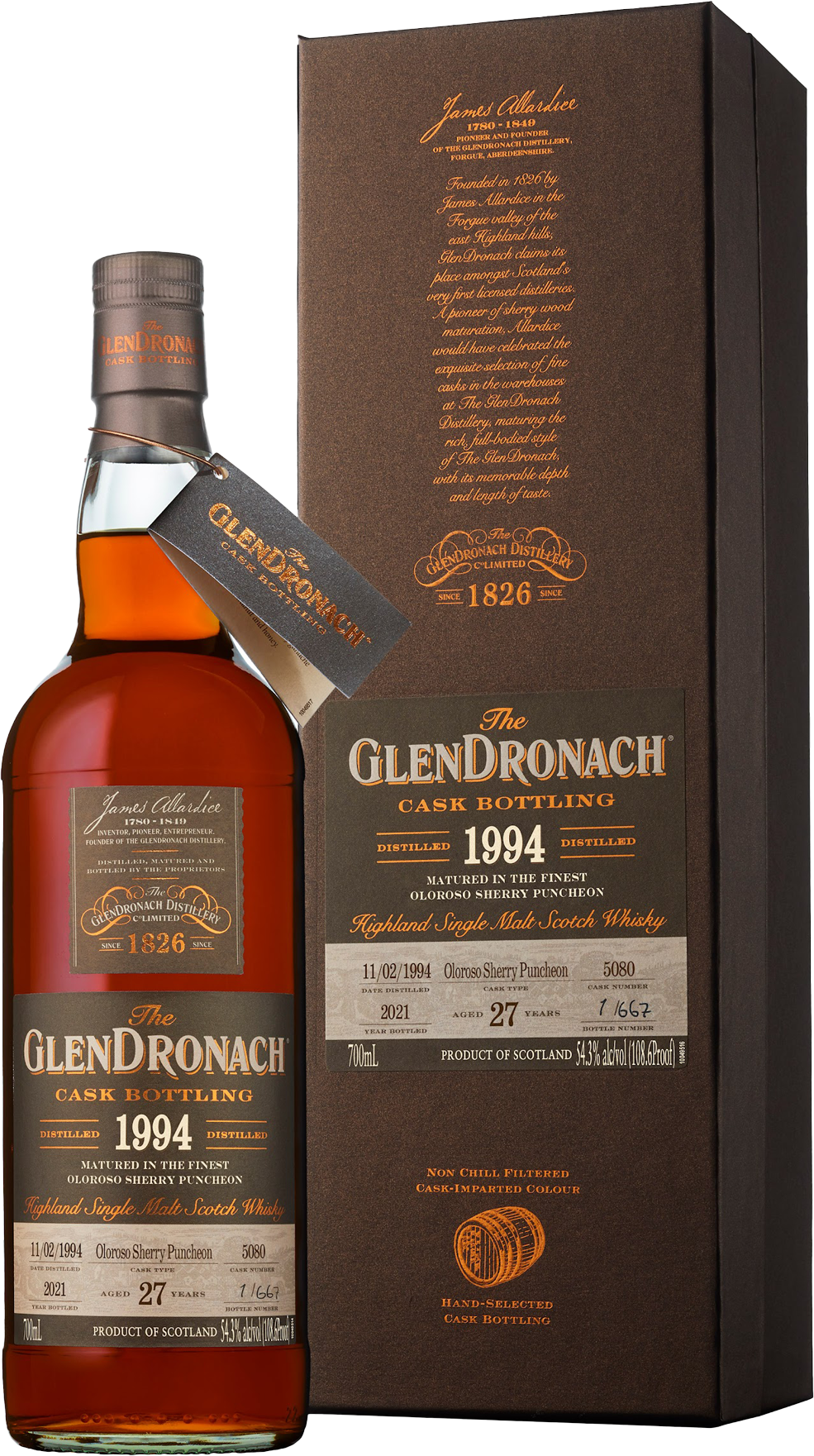 The GlenDronach 27 Year Old 1994 Oloroso Sherry Puncheon Single Malt Scotch Whisky