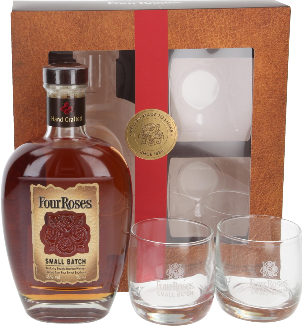 Four Roses Small Batch Kentucky Straight Bourbon Whiskey with Glasses