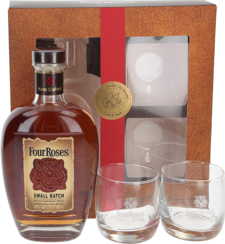 Four Roses Small Batch Kentucky Straight Bourbon Whiskey with Glasses