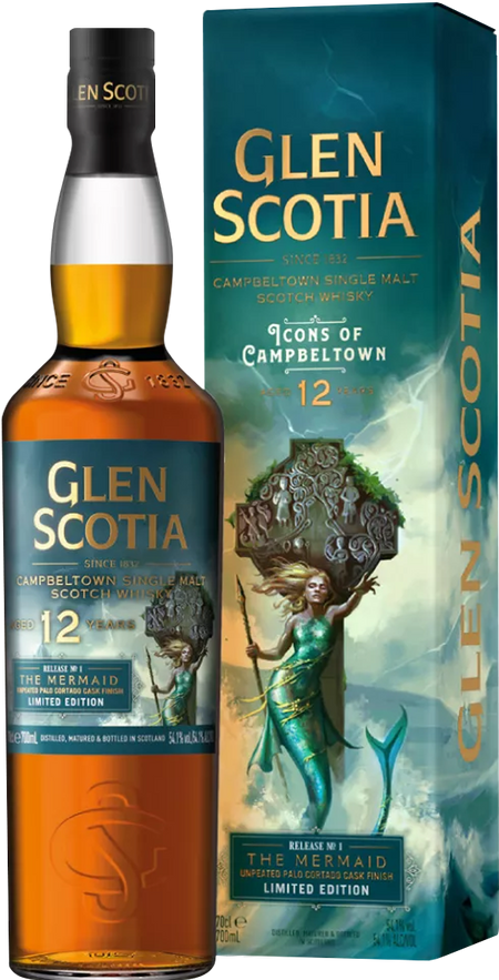 Glen Scotia The Mermaid 12 Year Old Single Malt Scotch Whisky (700mL)