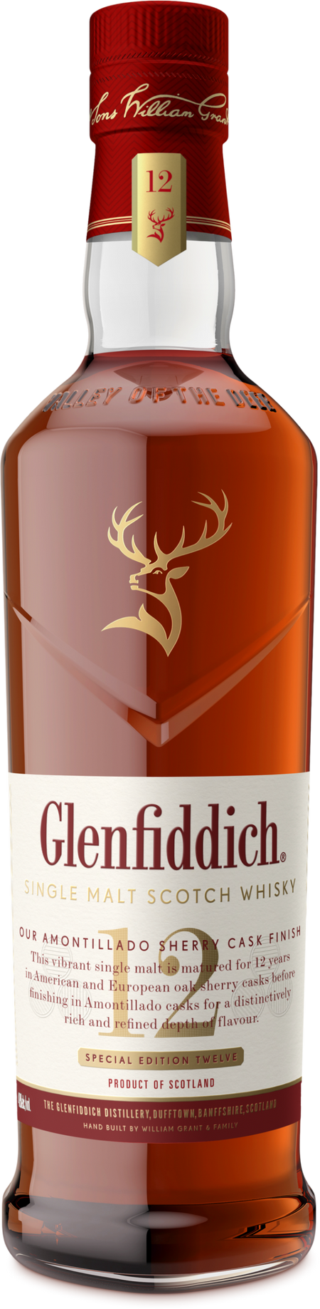 Glenfiddich Amontillado Sherry Cask Finish 12 Year Old Single Malt Scotch Whisky