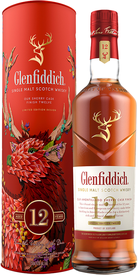 Glenfiddich Amontillado Sherry Cask Finish 12 Year Old Single Malt Scotch Whisky