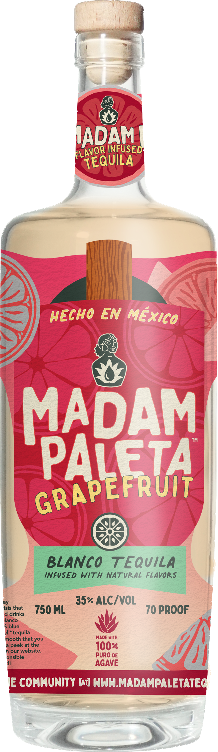 Madam Paleta Grapefruit Infused Blanco Tequila