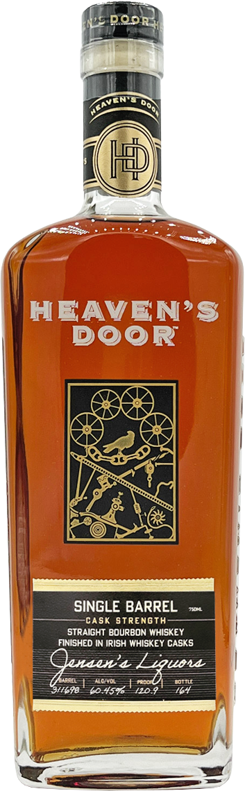 Heaven's Door Single Barrel Irish Whiskey Casks Finish Straight Bourbon Whiskey