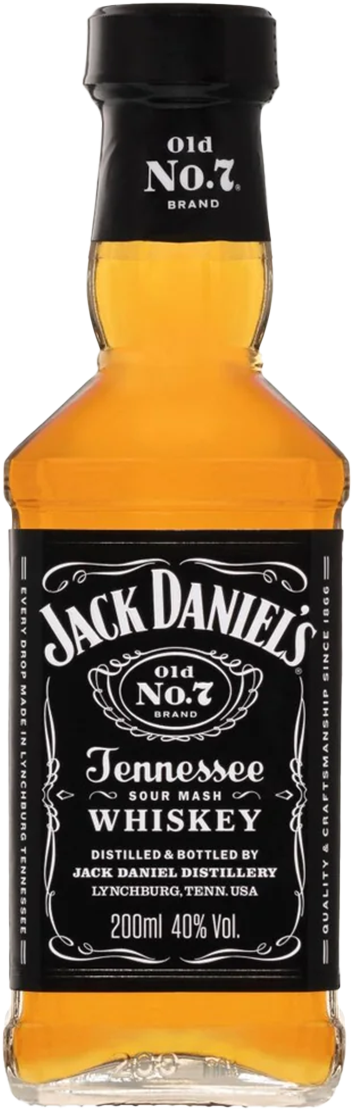 Jack Daniel's Black Label Old No.7 Brand Sour Mash Whiskey (200mL)