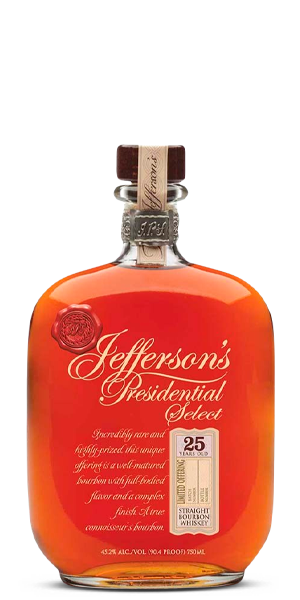 Jefferson's Presidential Select 25 Year Old Rye Whiskey