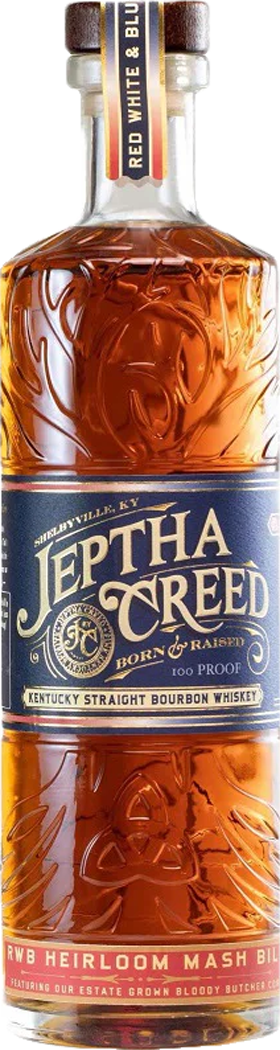 Jeptha Creed RWB Red White and Blue Heirloom Mash Bill Bottled in Bond Kentucky Straight Bourbon Whiskey