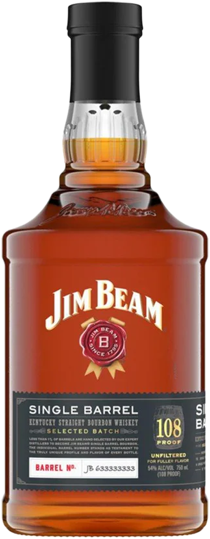 Jim Beam Single Barrel Selected Batch 108 Proof Kentucky Straight Bourbon Whiskey