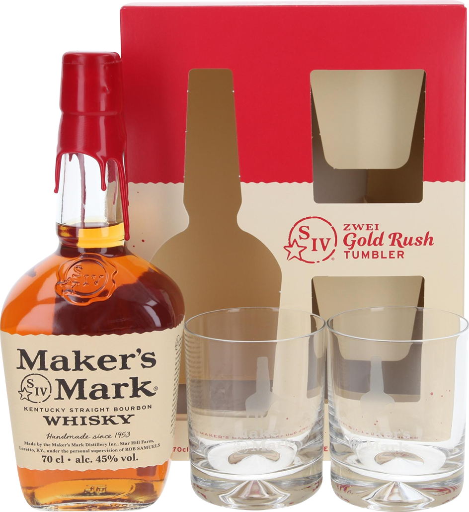 Maker's Mark 46 Kentucky Straight Bourbon Whisky with Glasses