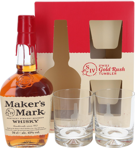 Maker's Mark 46 Kentucky Straight Bourbon Whisky with Glasses