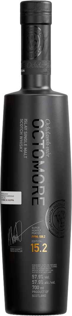Bruichladdich Octomore 15.2 Super Heavily Peated Single Malt Scotch Whisky (700mL)