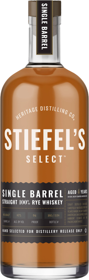 Heritage Distilling Stiefel's Select Single Barrel: Straight Rye Whiskey