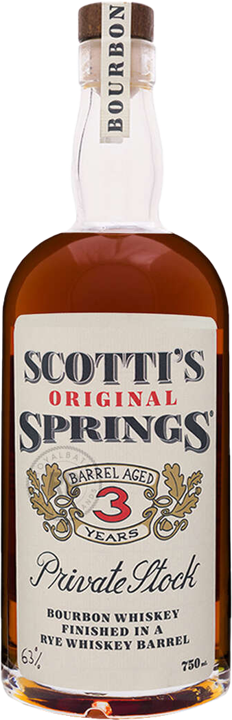 Scotti's Original Springs Private Stock 3 Year Old Straight Bourbon Whiskey