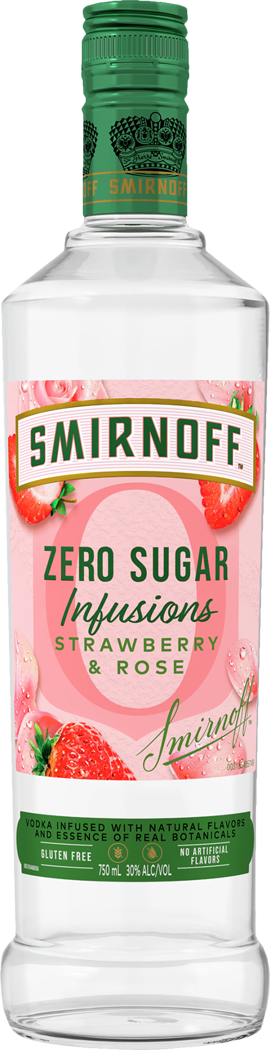 Smirnoff Zero Sugar Infusions Strawberry & Rose Vodka