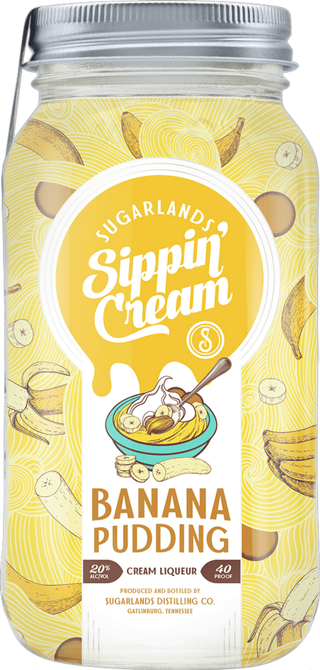 Sugarlands Shine Appalachian 'Sippin' Cream' Banana Pudding Cream Liqueur