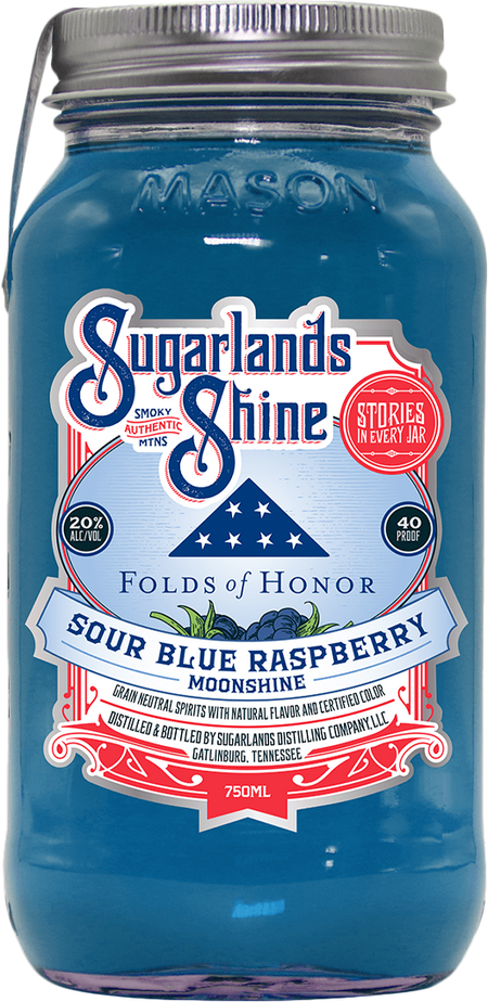 Sugarlands Shine Folds of Honor Sour Blue Raspberry Moonshine